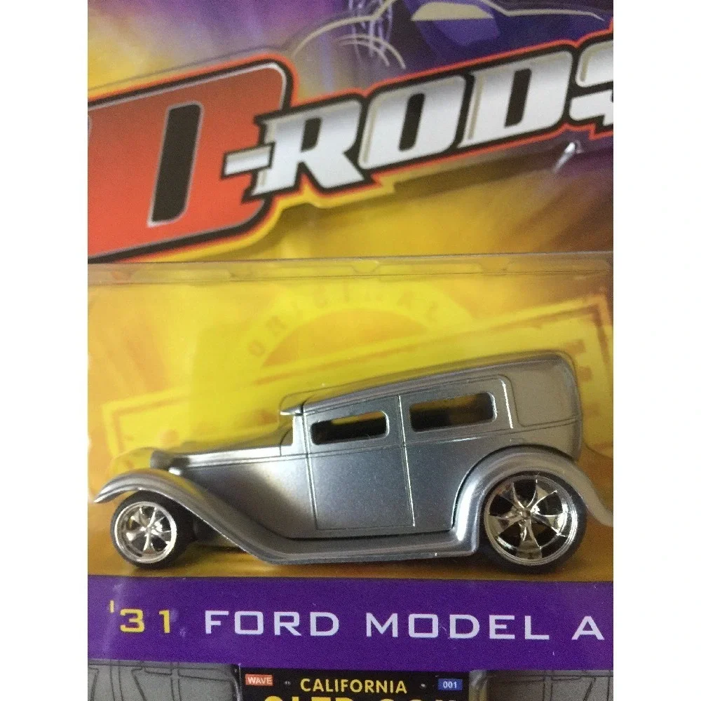 Jada D-Rods 31 1931 Ford Model A Silver Rubber Tire Die Cast Car 1/64 Scale 2005